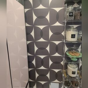 Modern Circles Black and White Peel & Stick Wallpaper Roll